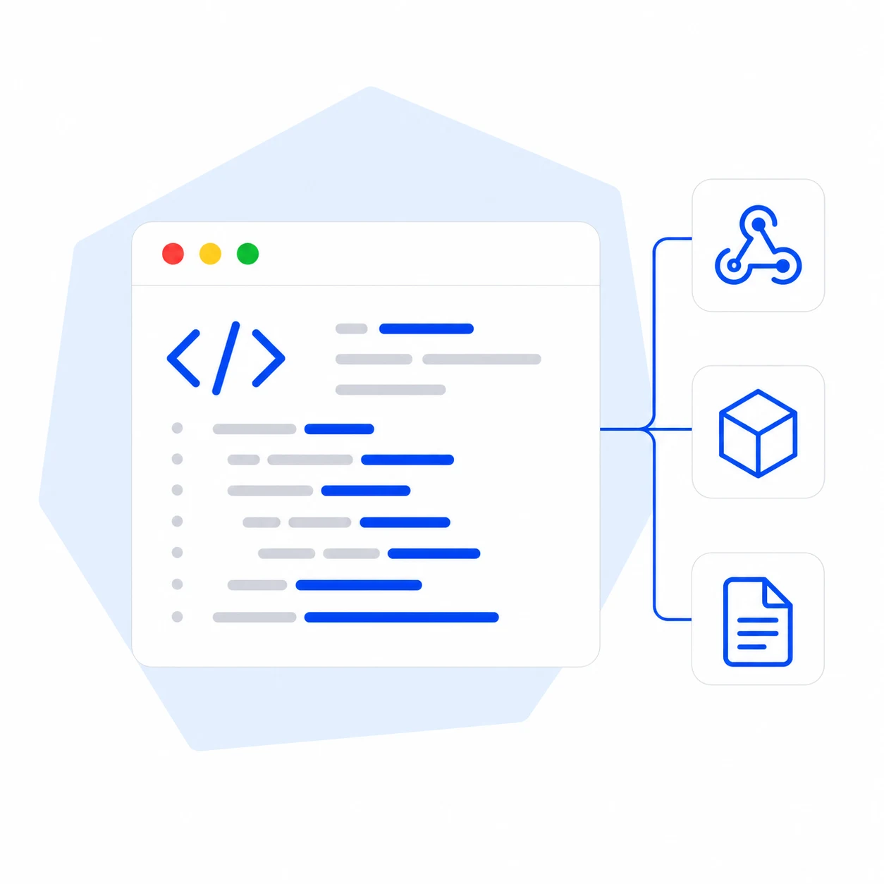 Ilustracja okna kodu Applario - REST API, webhooki, dokumentacja